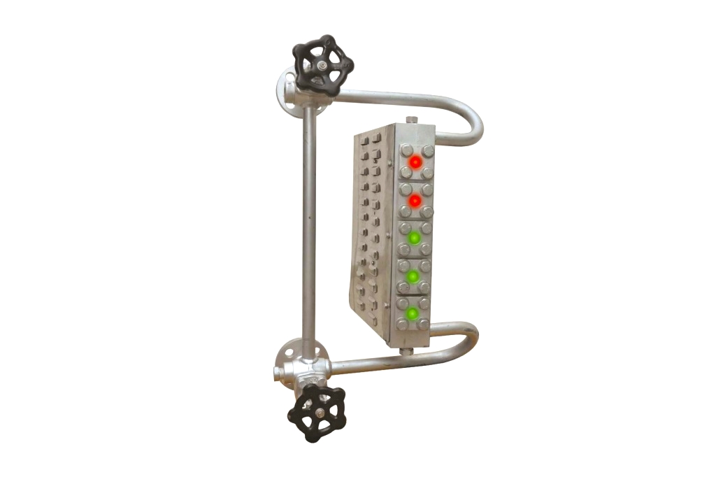 Bi-color Multi Port Level Gauge (TBLG) - Pune Techtrol 6 Bi-color Multi Port Level Gauge